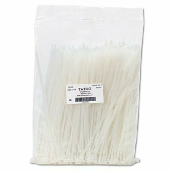 Tatco Products Tatco, NYLON CABLE TIES, 11 X 0.19, 50 LB, NATURAL, 500PK 22300